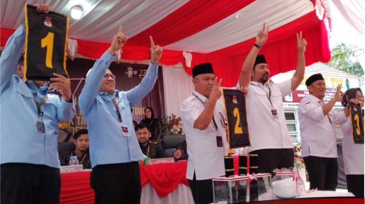 KPU Lutim Pleno Penetapan Nomor Urut Calon Bupati dan Wakil Bupati Luwu Timur