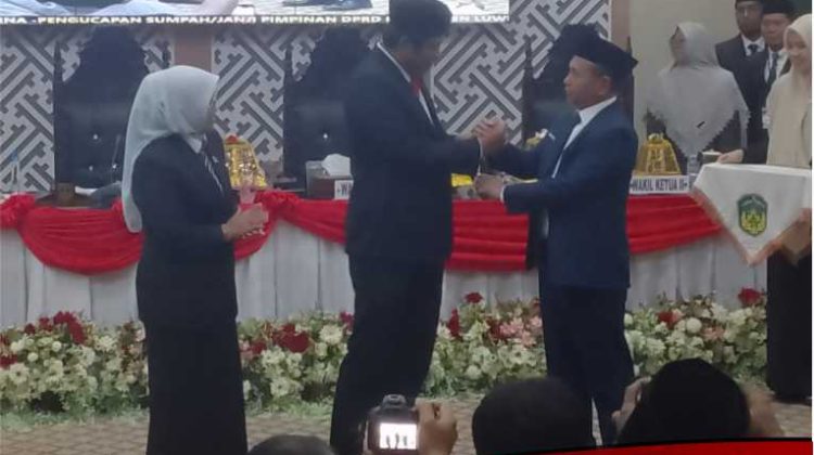 Pimpinan DPRD Lutim Resmi Dilantik, Segini Total Suaranya di Pemilu