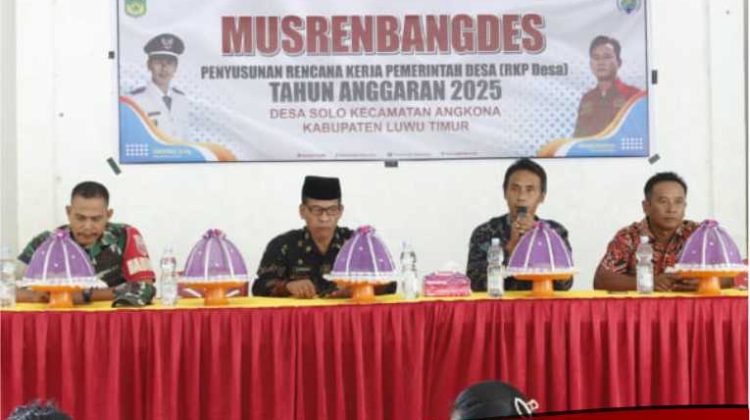 Desa Solo Gelar Musrenbangdes. Kades : Wadah Serap Aspirasi Masyarakat