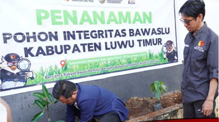 Simbol Kejujuran dan Integritas, Bawaslu Luwu Timur Resmikan ‘Taman Manggis’