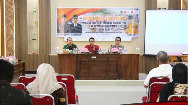 BPBD Gelar Sosialisasi dan FGD IKD untuk Turunkan Indeks Risiko Bencana Lutim