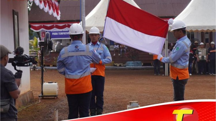 Tanamkan Semangat Kemerdekaan, Lagu Indonesia Raya Menggema di Area Tambang PT. CLM