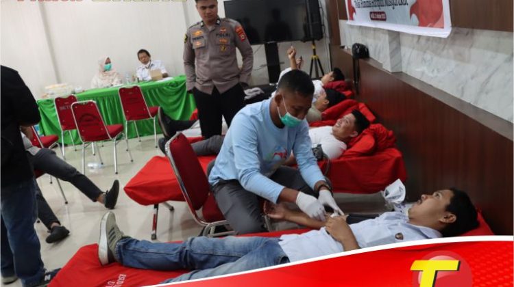 Momentum HUT Humas Polri, Polres Lutim Gelar Donor Darah