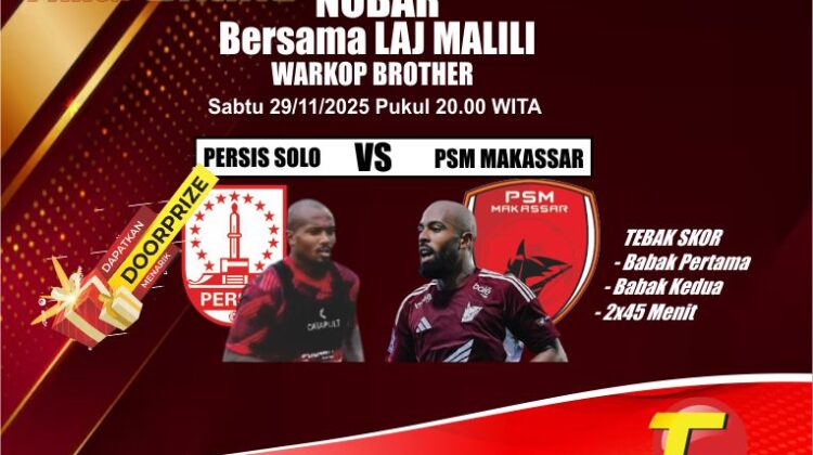 Yuk Nobar, Persis Solo vs PSM Makassar Malam ini di Warkop Brother, Ada Doorprizex