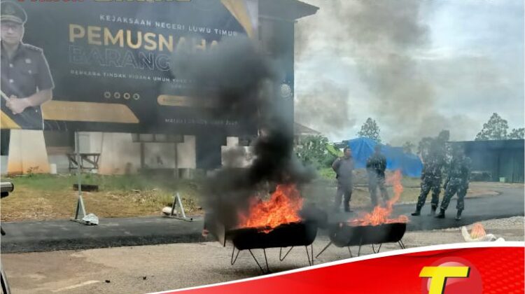 101,2 Gram Sabu Dimusnahkan Kejari Lutim, Juga Berbagai BB Lainnya