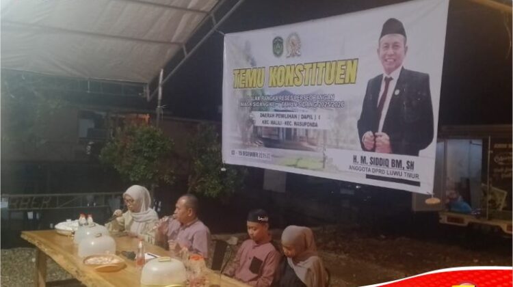 Siddiq Gelar Reses di Malili, Mantan Sekwan Nanya Soal Pabrik Sepatu