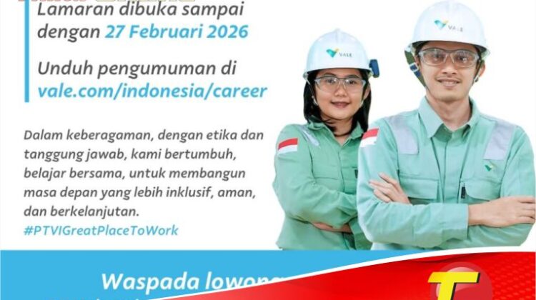 Vale Indonesia Buka Lowongan Kerja Untuk Warga Luwu Timur