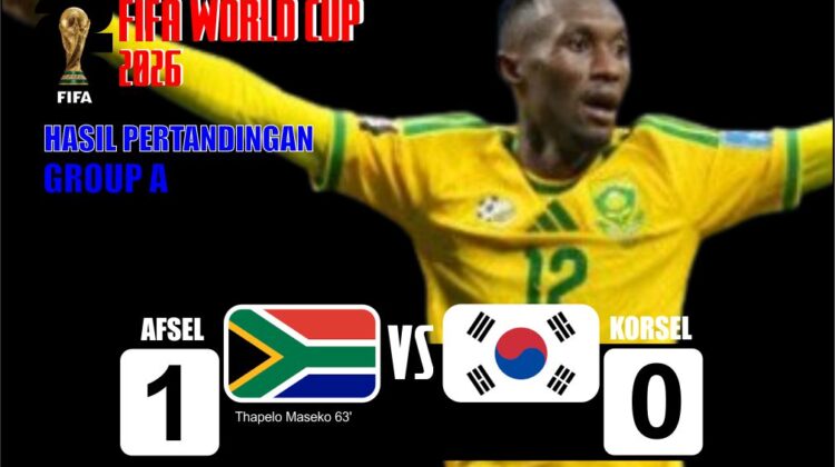 Afsel Lolos Babak 32 Besar Piala Dunia 2026 Setelah Kalahkan Korsel