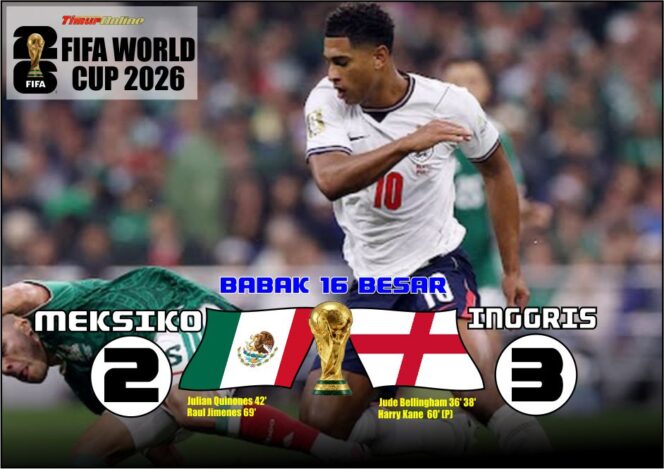 
					Inggris Bungkam Tuan Rumah Meksiko, Hadapi Norwegia di Perempat Final