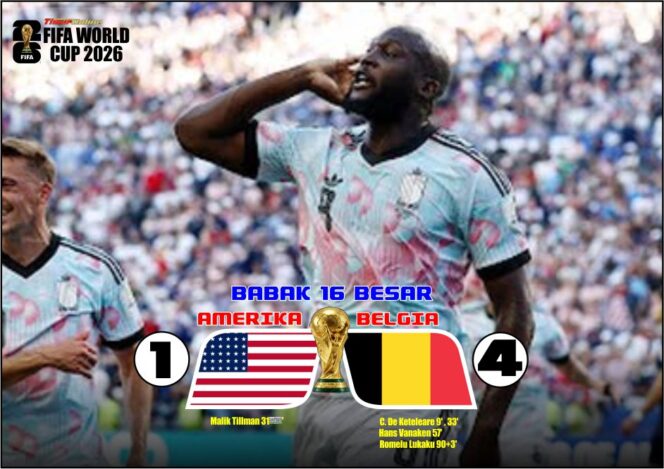 
					Amerika Serikat Kalah Dari Belgia, Tiga Tuan Rumah Kandas