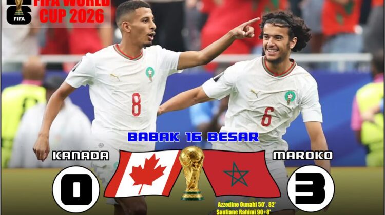 Tuan Rumah Kanada Terjungkal, Maroko Tembus Babak Perempat Final